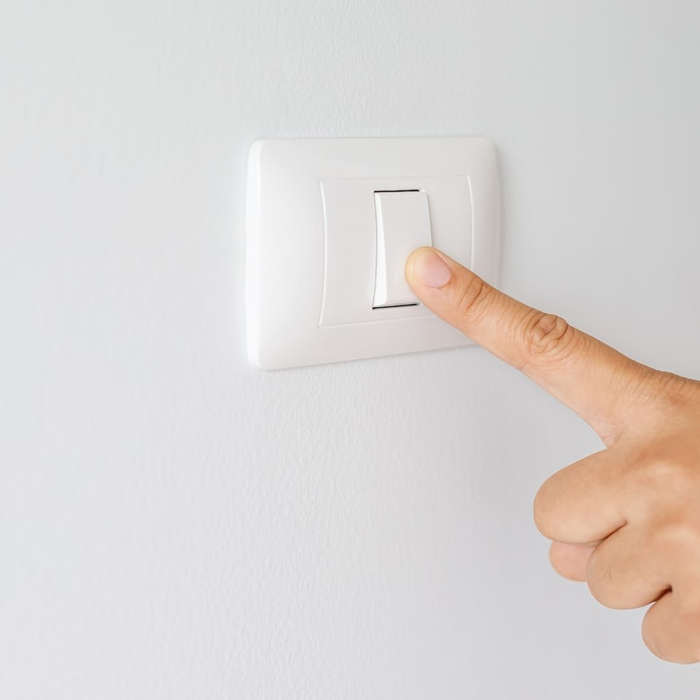 turning a light switch off