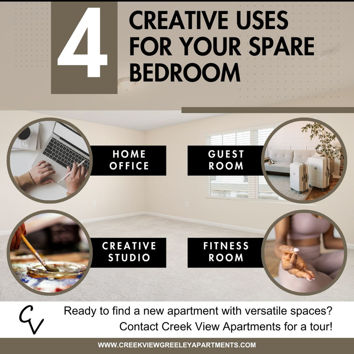 infographic that lists ways uses for a spare room