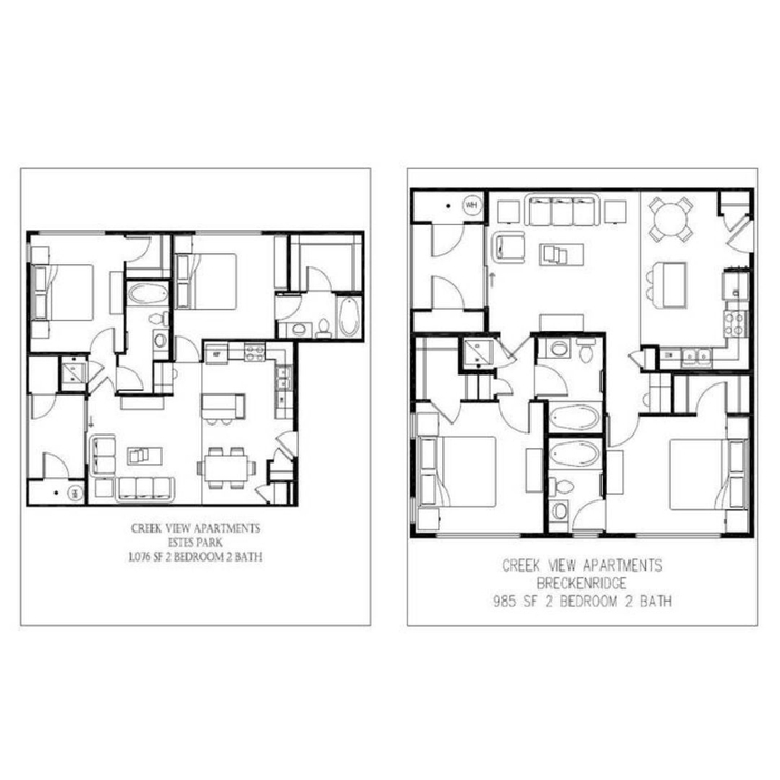 2 bedroom floor plans