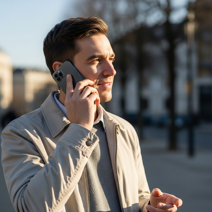 person making a phone call