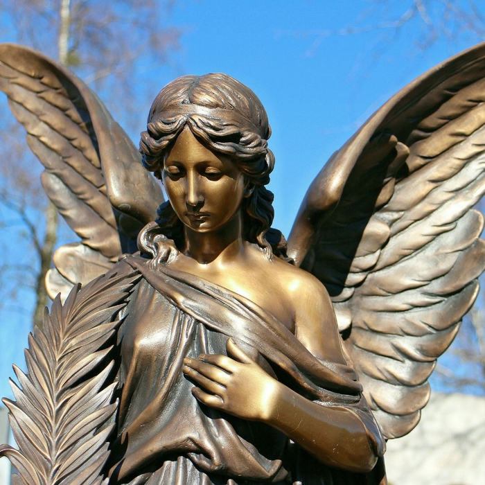 bronze angel statue