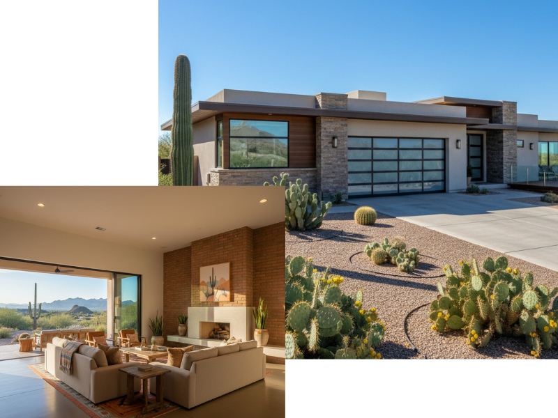 arizona house and living room