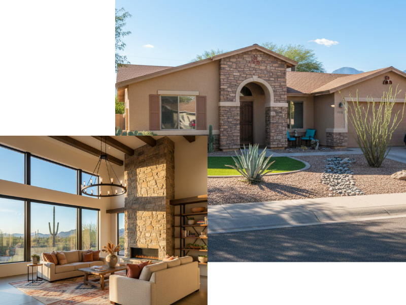 arizona house and living room