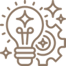 gear and lightbulb icon