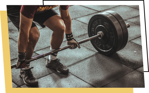 Man lifting weights