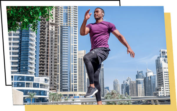 Man exercising outside