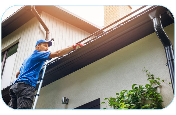 cleaning gutters 