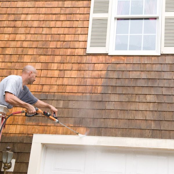 cleaning special wood siding 