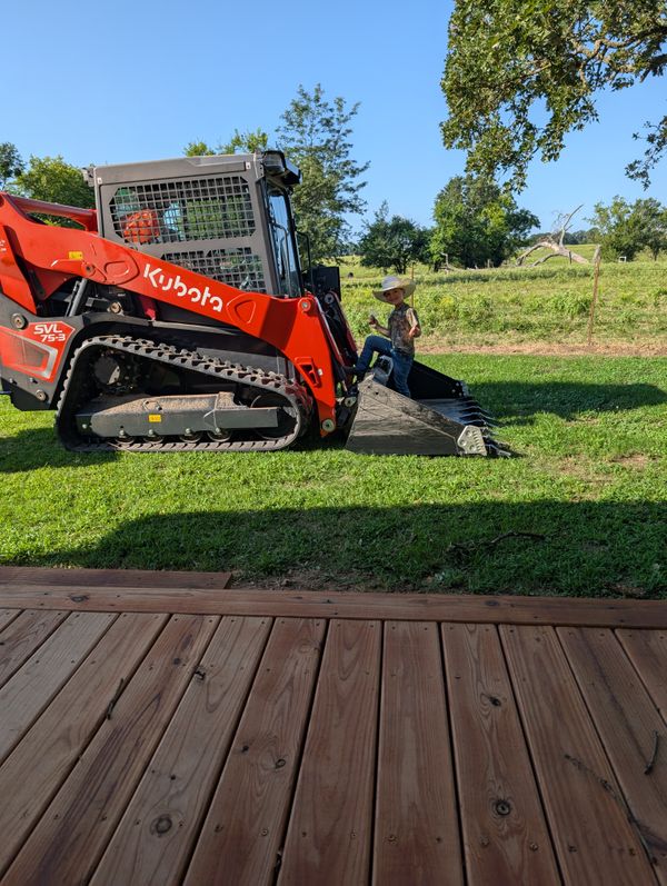 red excavator