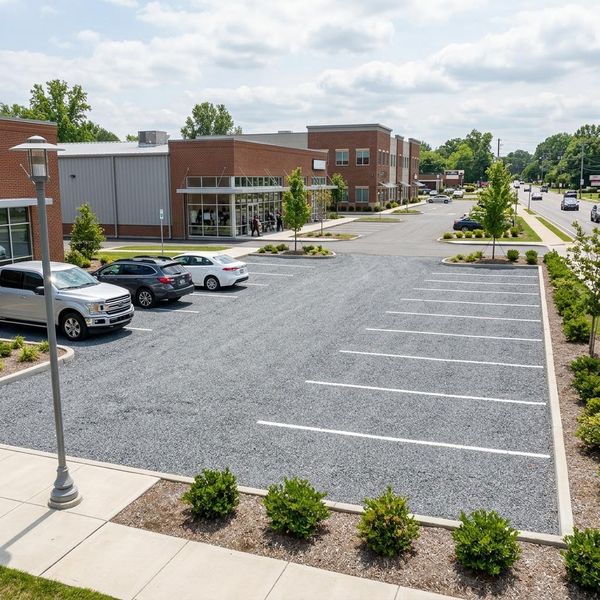 gravel parking lot