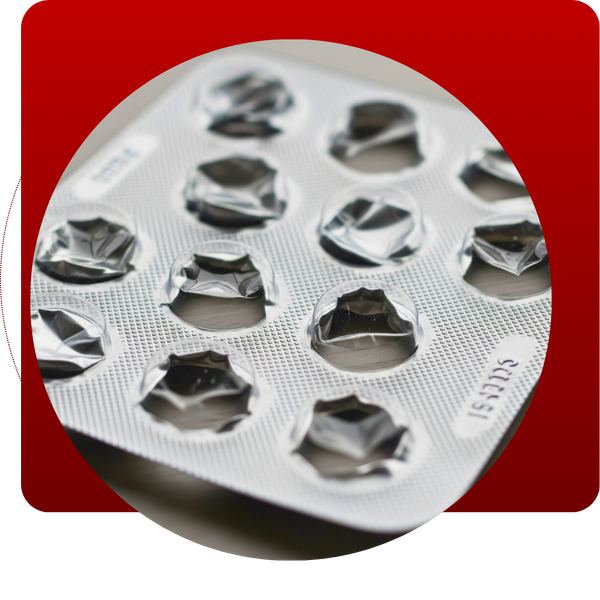 Empty pill blister pack