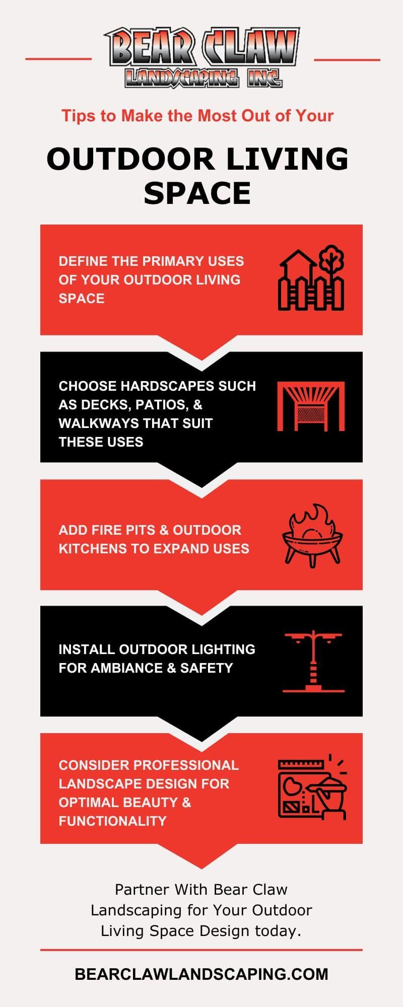 Tips to Make the Most Out of Your Outdoor Living Space infographic
