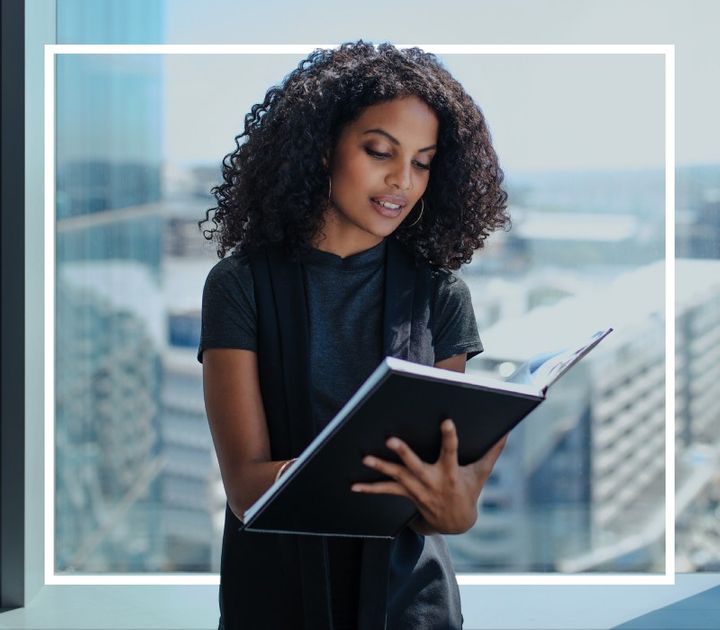 woman looking at investment properties