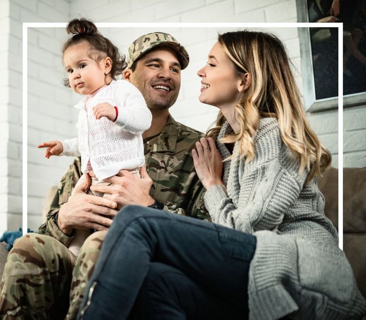 happy military family