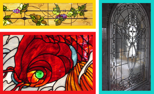 Custom stained glass by Abraxis Art Glass & Doors, Inc.