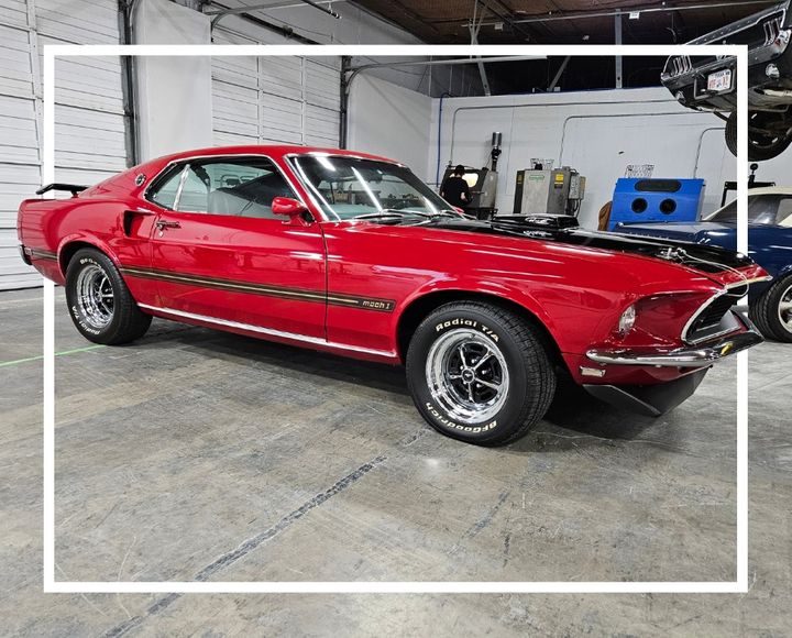 Red '69 Mustang Mach 1 Cobra Jet