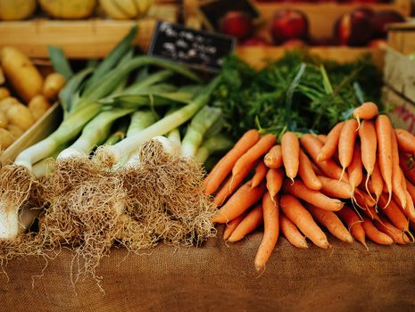 green onions and carrots