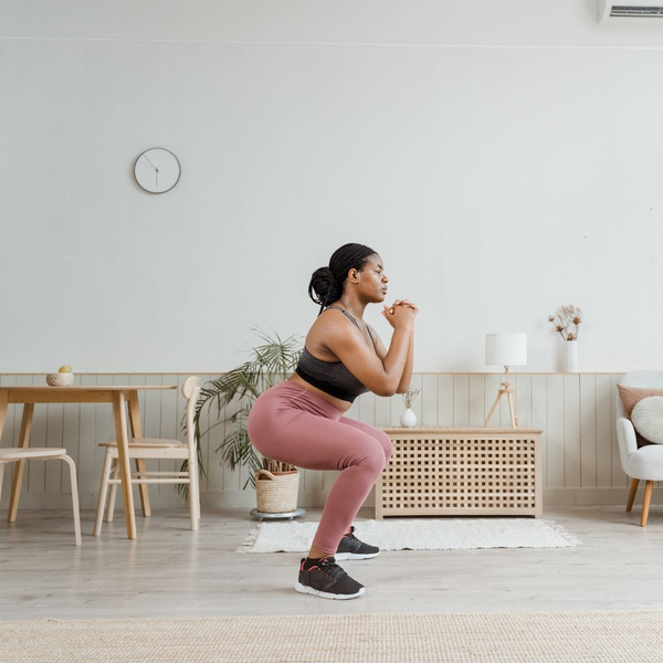 Woman squatting