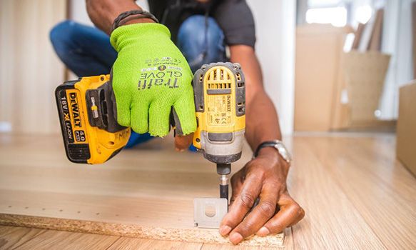 Handyman using power tool