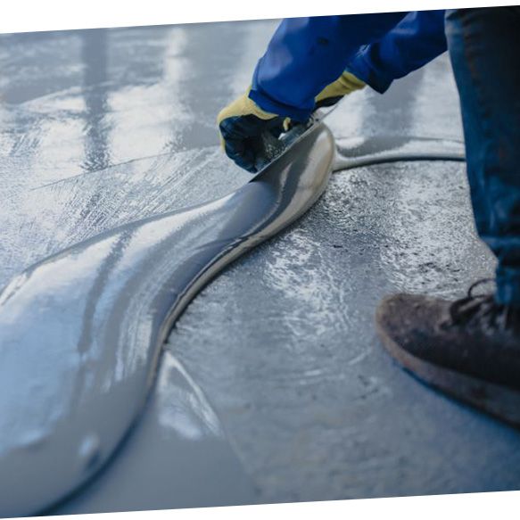 Poured epoxy on floor