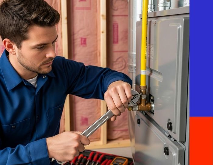 tech installing furnace 