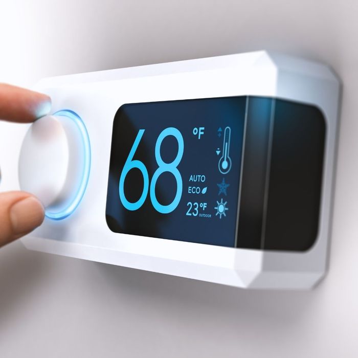 setting a smart thermostat setting a smart thermostat