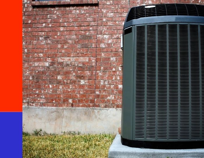 Outdoor AC unit. Outdoor AC unit.