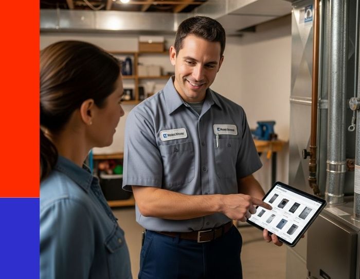 Helping home owner select a new furnace 