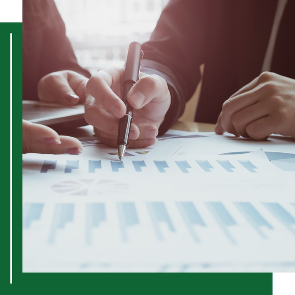 advisor pointing at graphs with pen