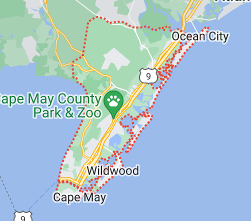 Cape May County, NJ Map IOP and PHP Mental Health.png