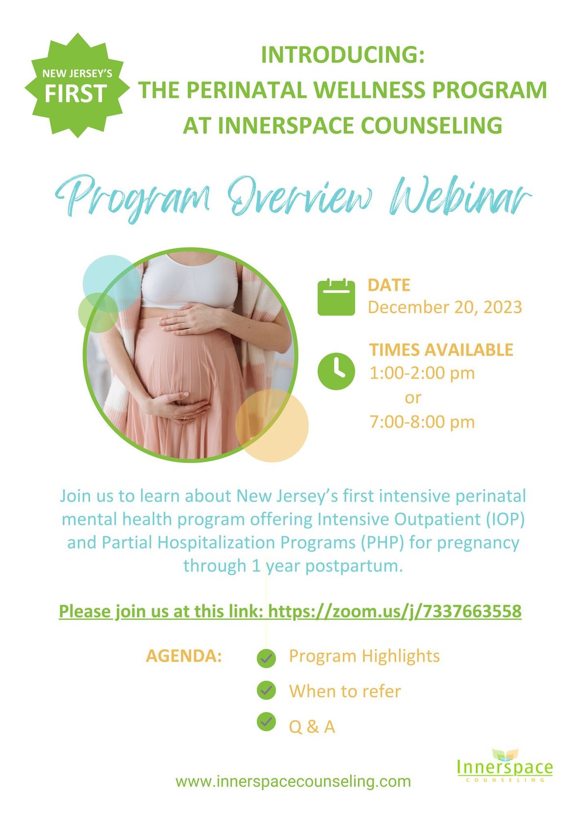 Perinatal Wellness Program by Innerspace Counseling with IOP and PHP Webinar.jpeg