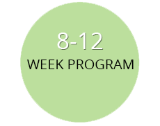 Icon reading 8-12 week program