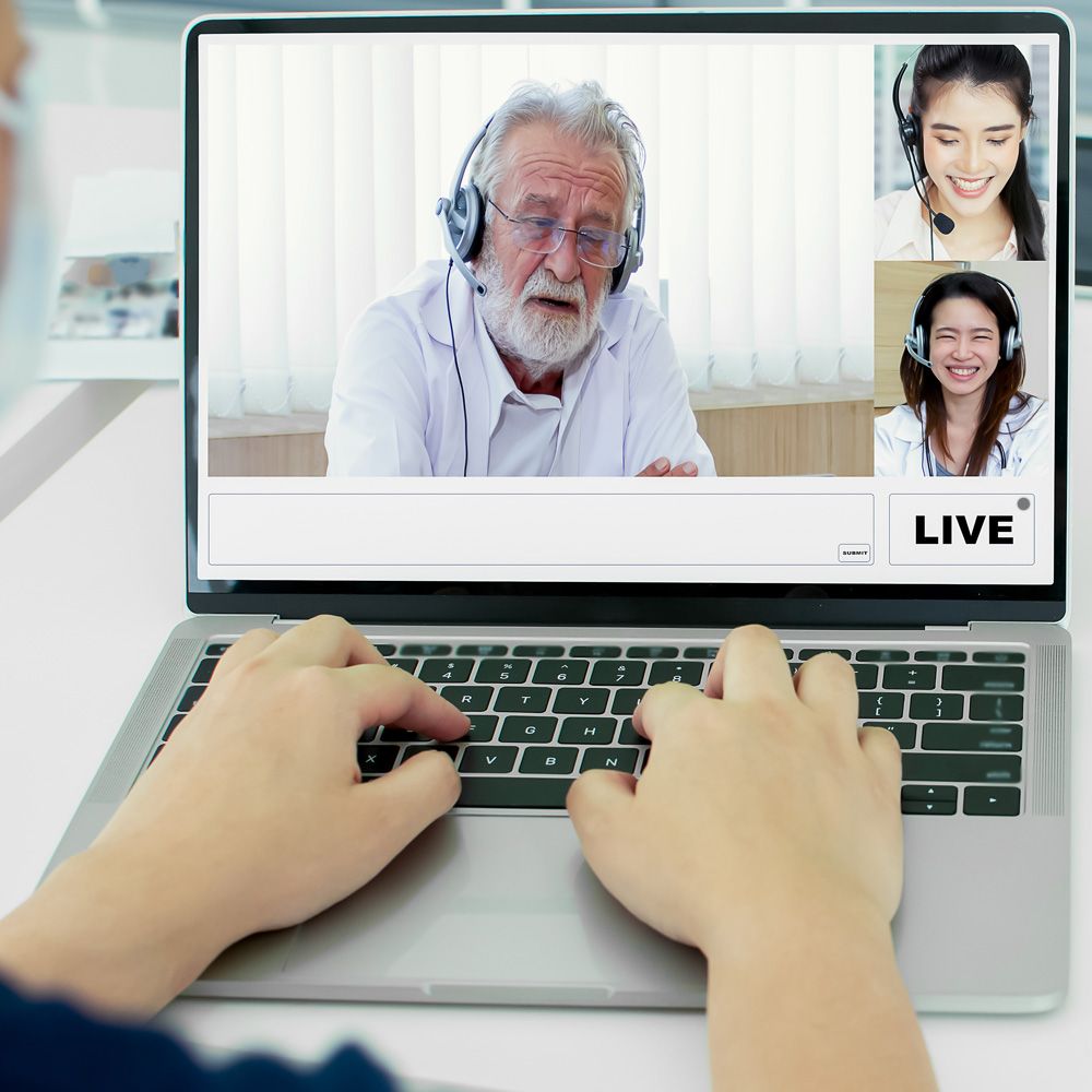 Image of group therapy on a zoom call