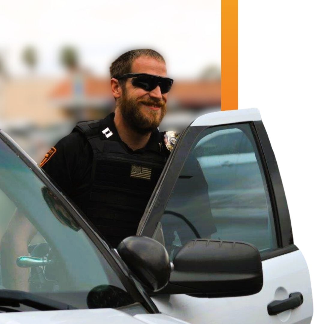 security officer getting out of car