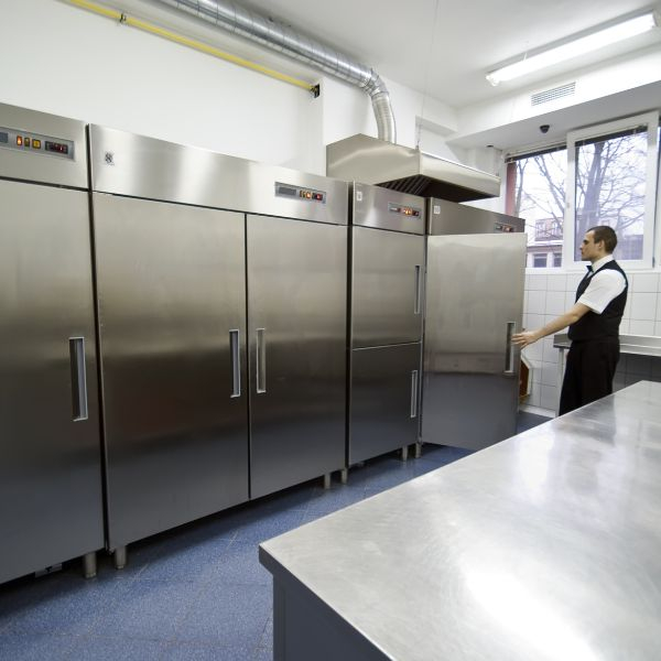 Commercial refrigerators in restuarant