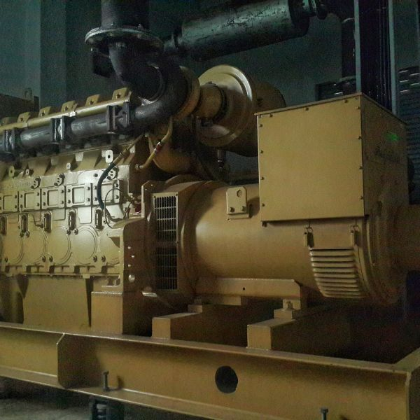 Large yellow commercial generator