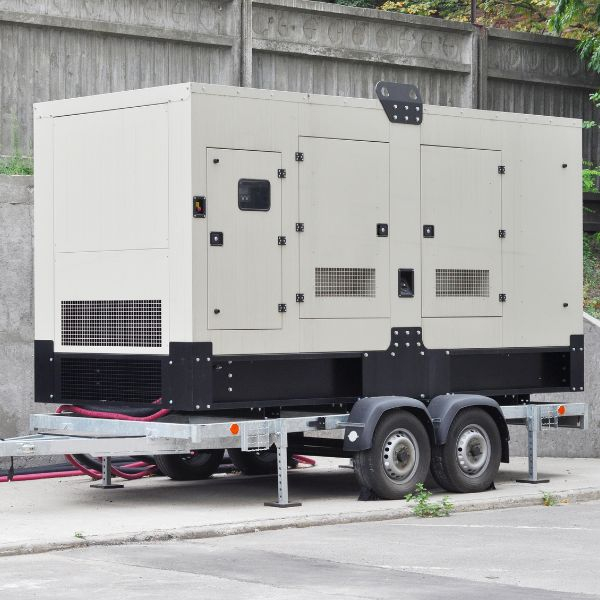 Commercial generator on trolly