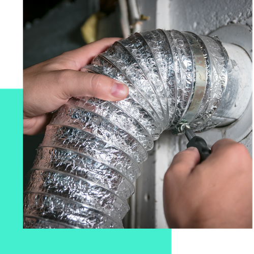 replacing dryer vent tube 