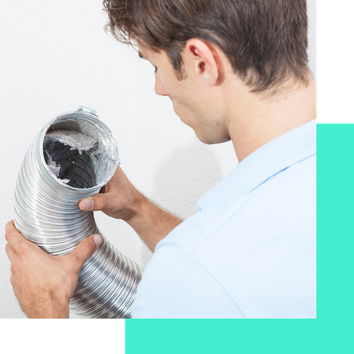 examining dryer vent 