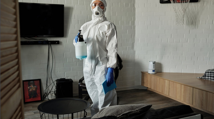 Image of a woman cleaning