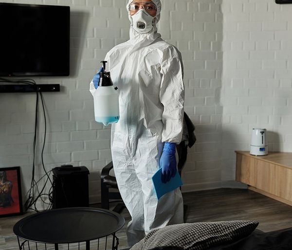 Image of a woman cleaning