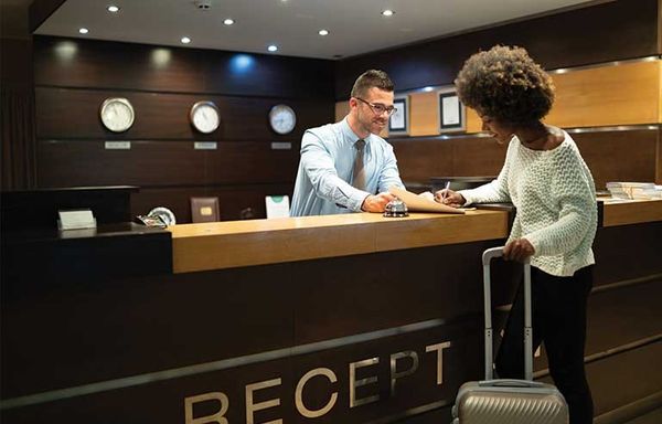 Image of a reception desk