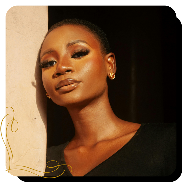 beautiful woman with full lips.