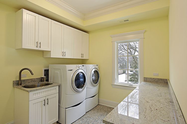 clean laundry room