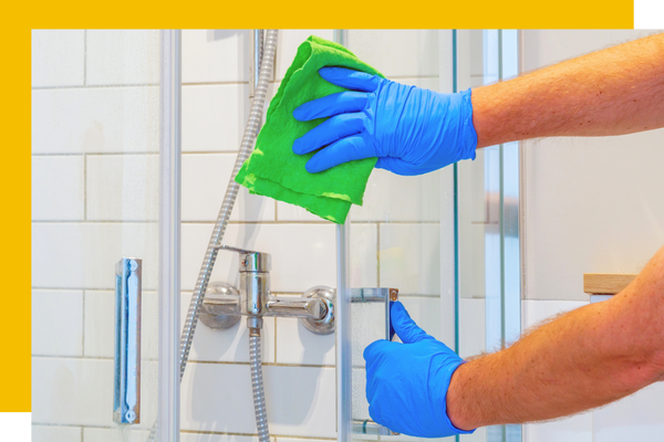Cleaning a shower