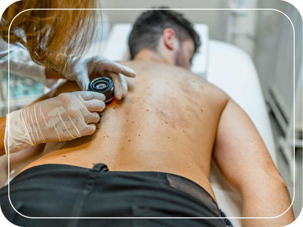 doctor performing a Skin Cancer Exam