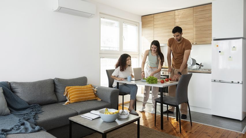Modern Coral Gables home with energy efficient wall-mounted AC unit – ideal HVAC upgrade for 2025