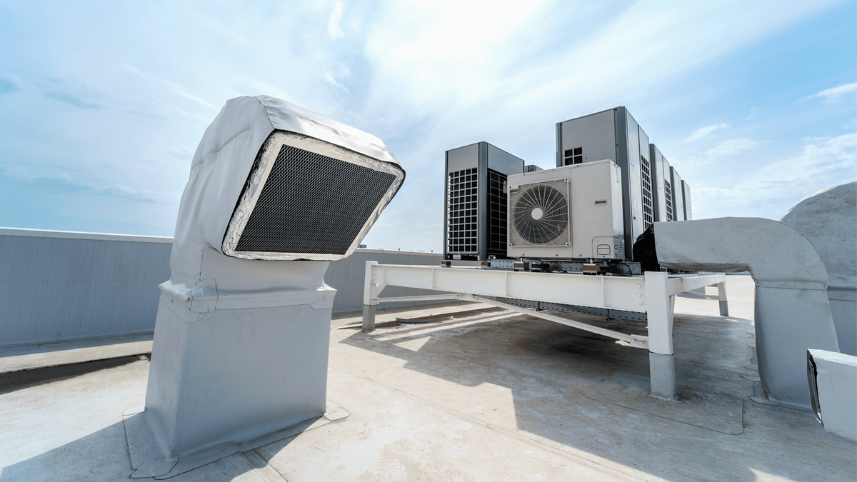 Commercial rooftop HVAC and ventilation units