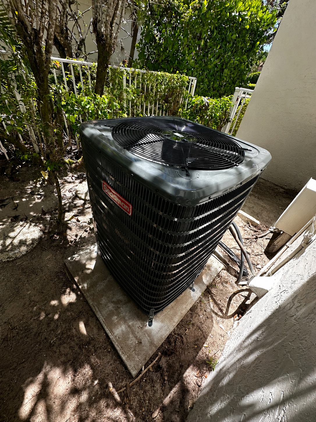 Actual Goodman AC system installed by Aura America HVAC technicians