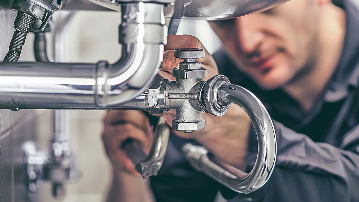 Professional plumber repairing pipes in a Miami home